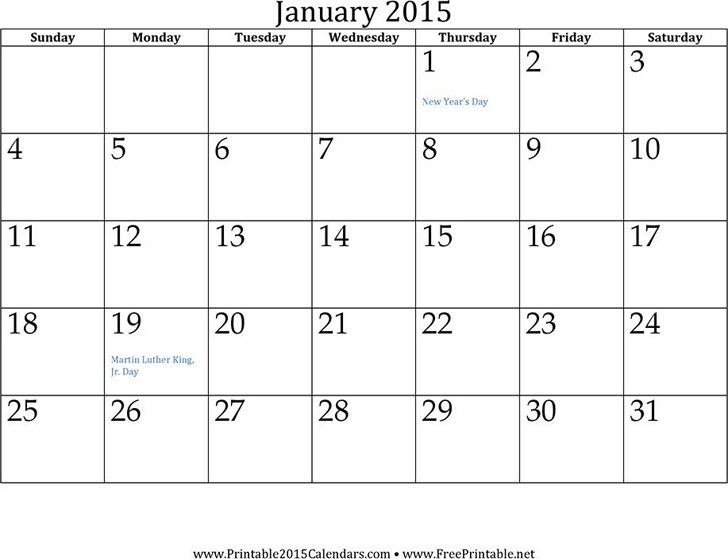 12 Month Calendar 2015 2