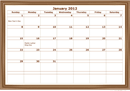 2012 Calendar Template