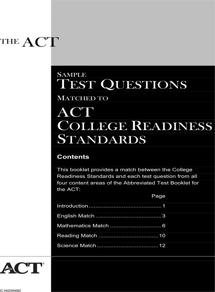 ACT Sample Test Template 1