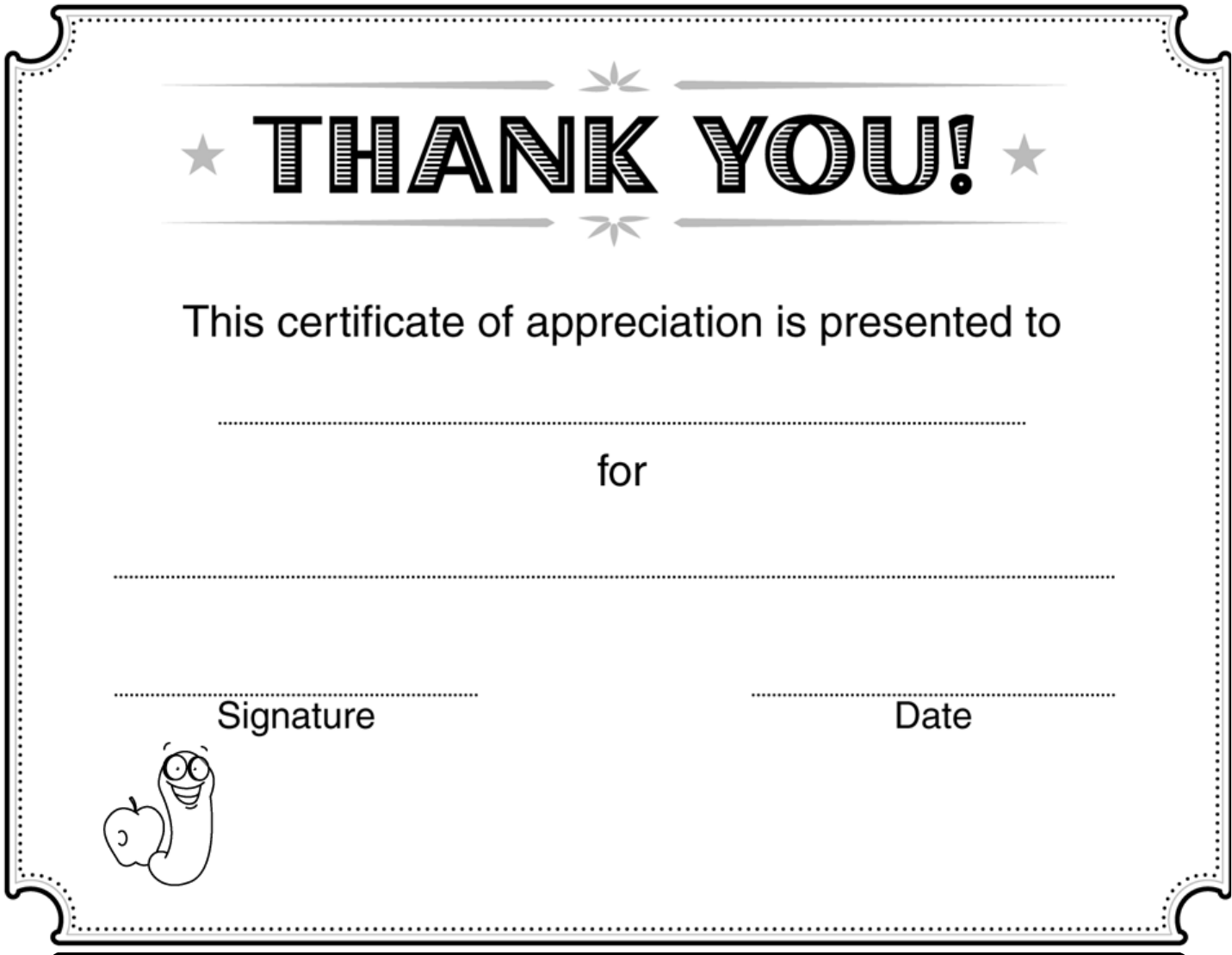 Certificate of Appreciation Template 2