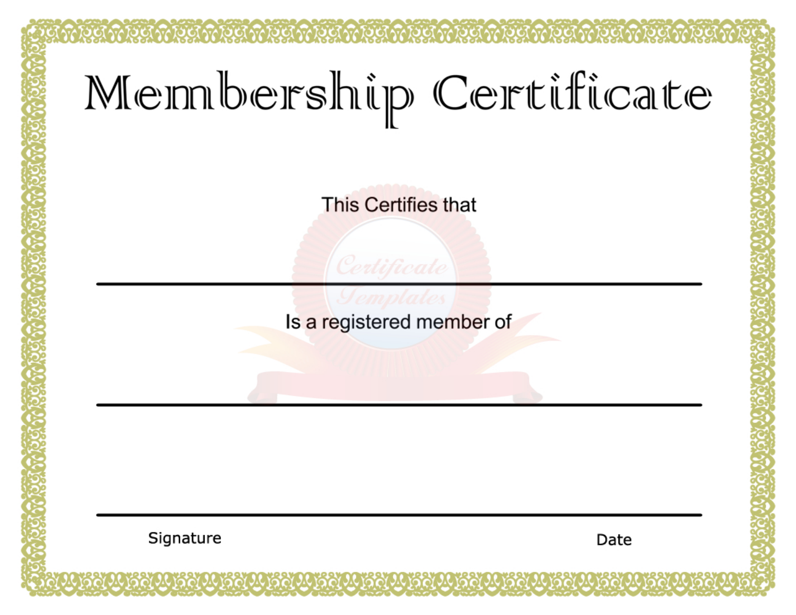 Membership Certificate 2