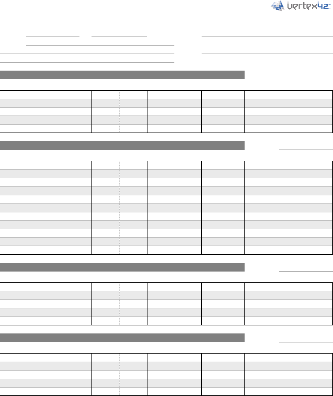 Exercise Chart Template 1