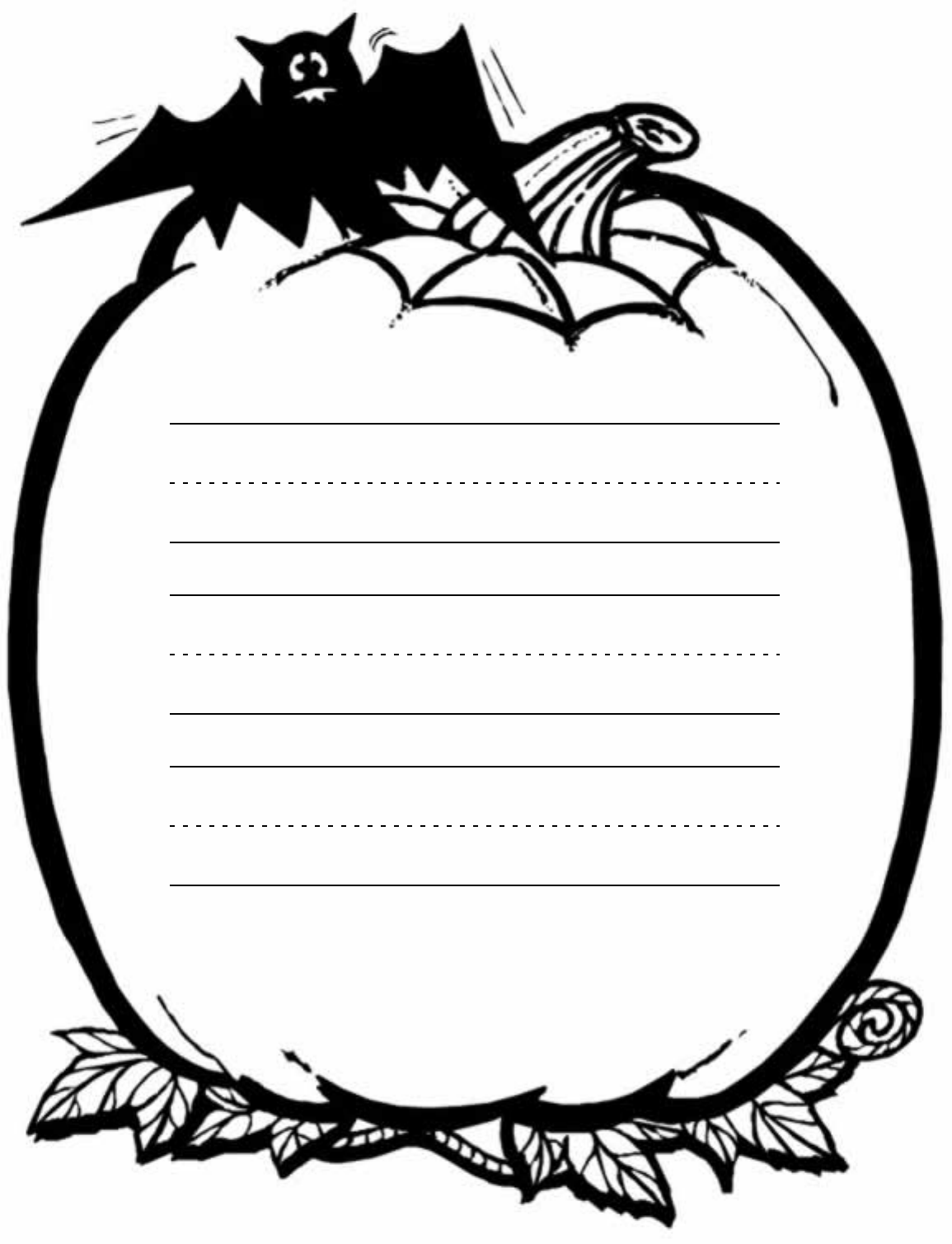 Lined Paper Template for Kids 1