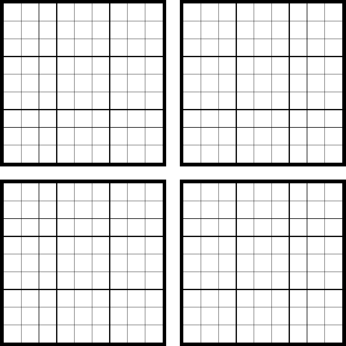 Sudoku Template Printable