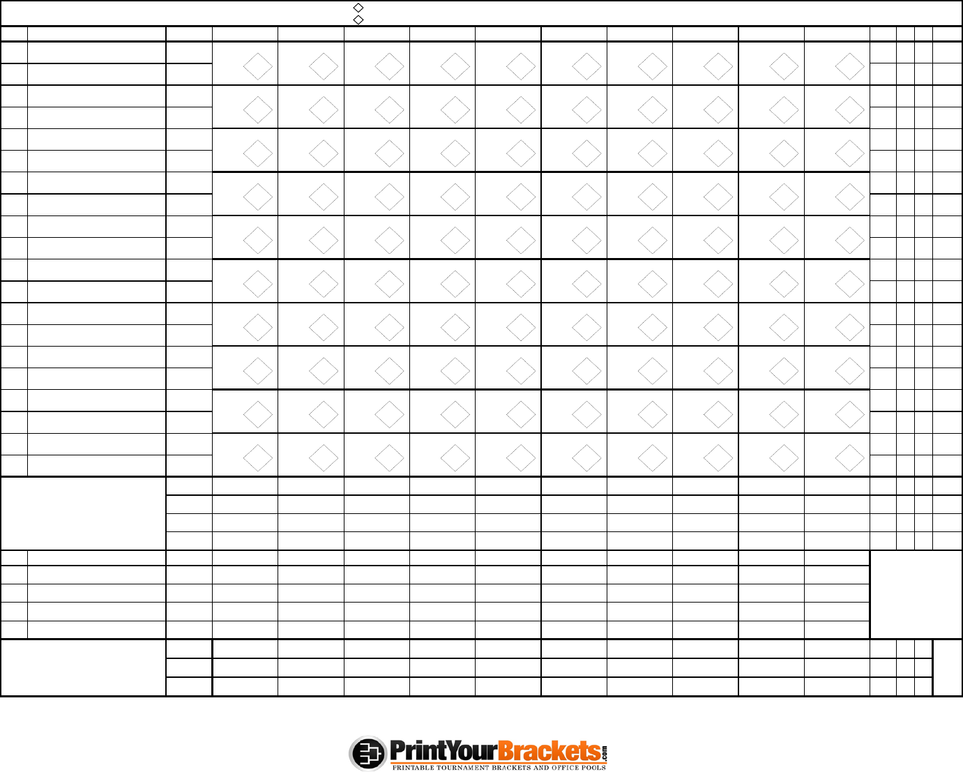 Softball Score Sheet 1