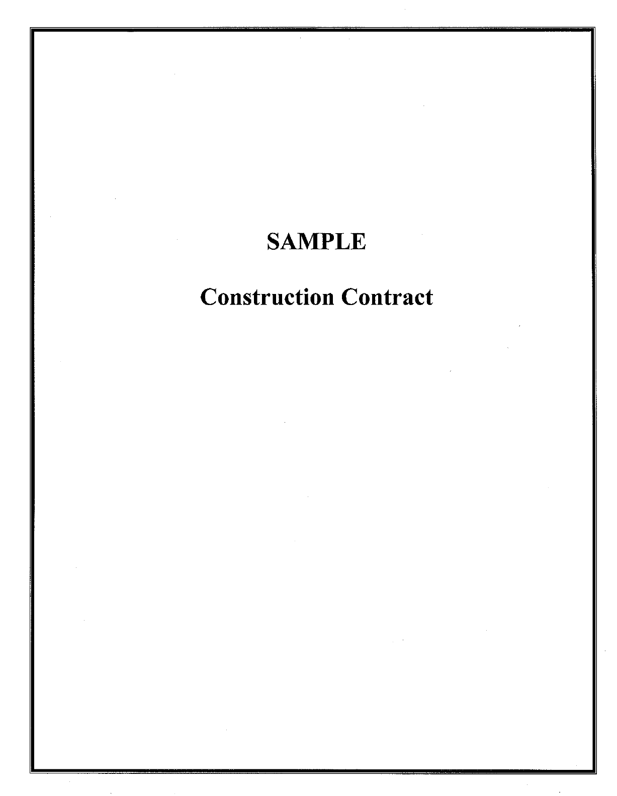 Construction Contract Template 3