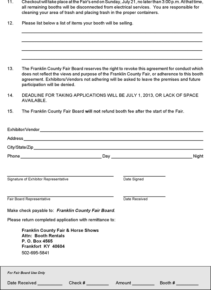 Booth Rental Agreement 2 Page 2
