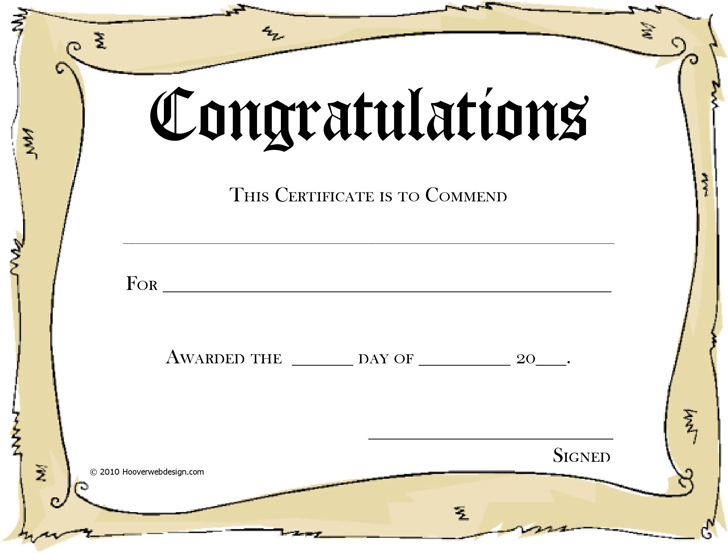 Congratulations Certificate 3