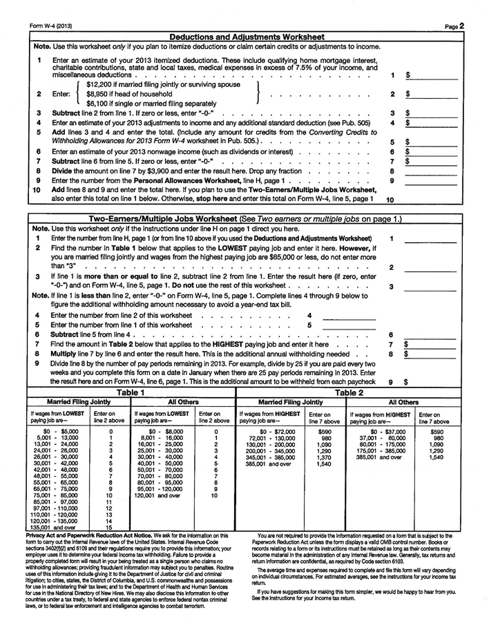 Delaware Form W-4 (2013) Page 2