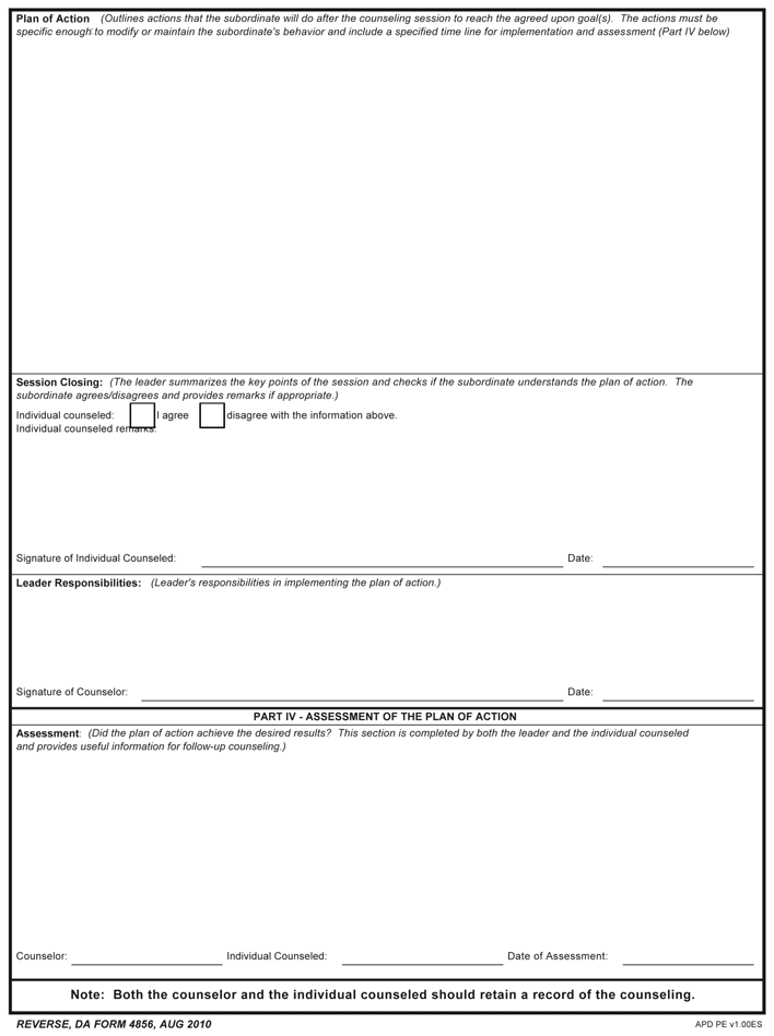 Developmental Counselling Form Page 2