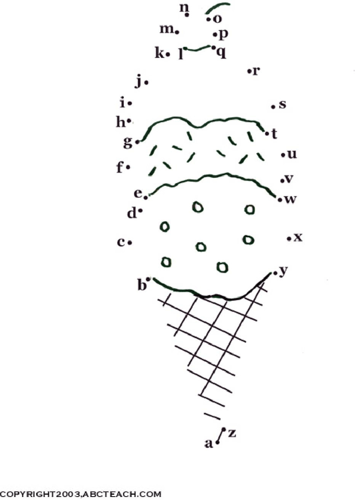 Dot to Dot: Ice Cream Cone (A-Z)