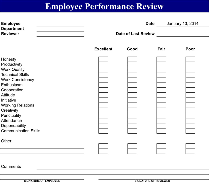 Employee Review Form 2