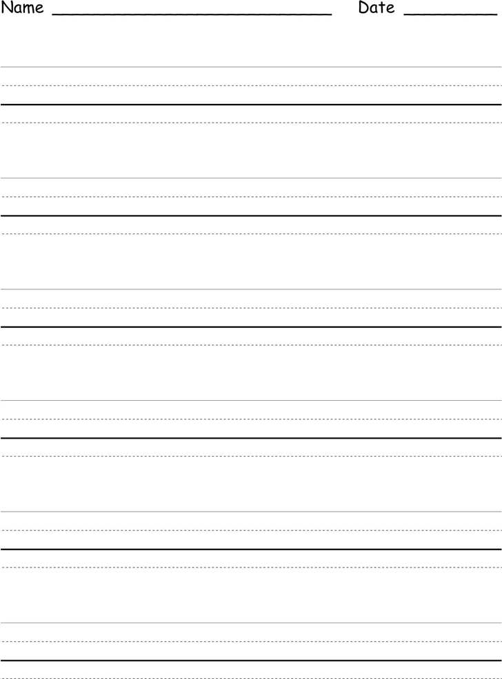 Four Lined Paper Template