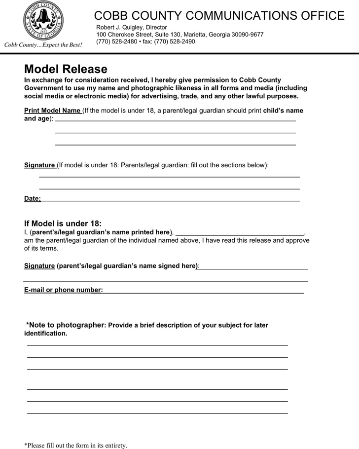 Georgia Model Release Form 3