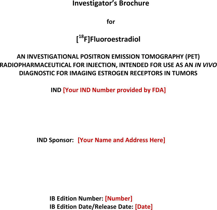 Investigator' Brochure