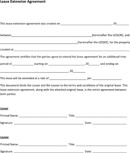 Lease Extension Agreement
