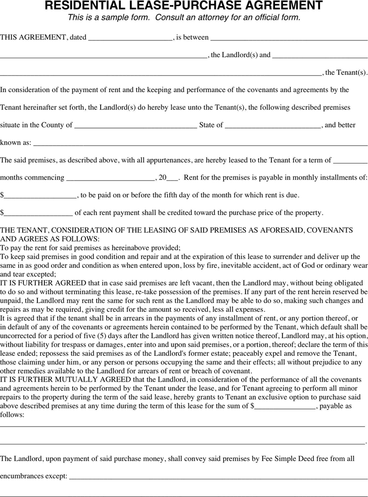 Lease Purchase Agreement 1