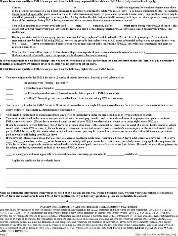 Notice of Eligibility And Rights And Responsibilities Page 2