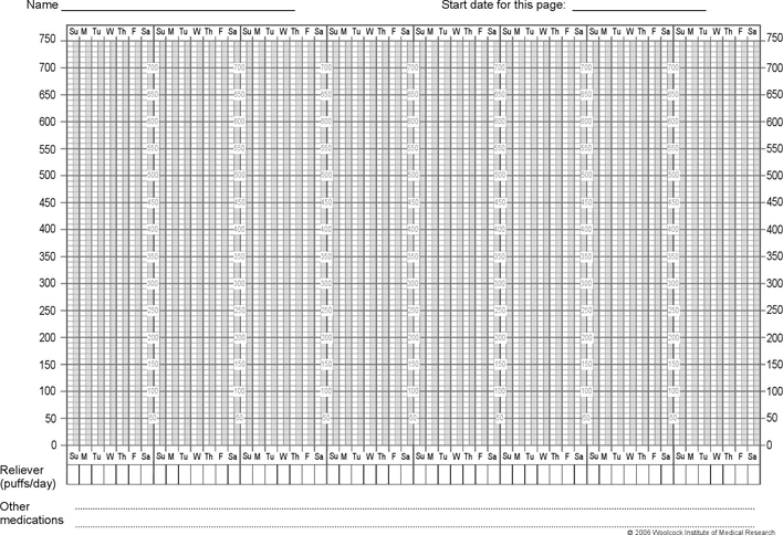 Peak Flow Chart 1 Page 2