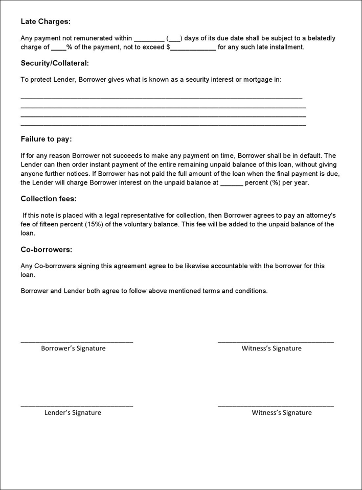Personal Loan Agreement Page 2
