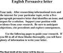 Persuasive Letter