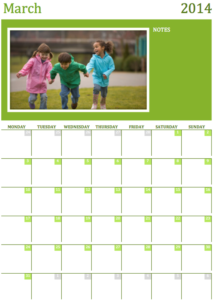 Photo Calendar Template 1 Page 3