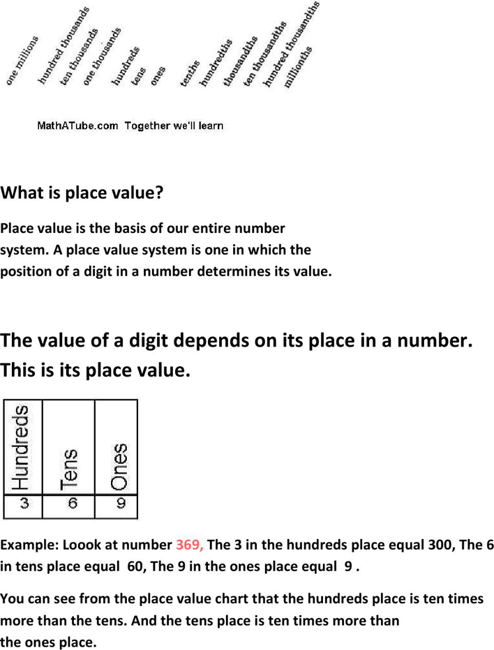 Place Value Chart 3 Page 2