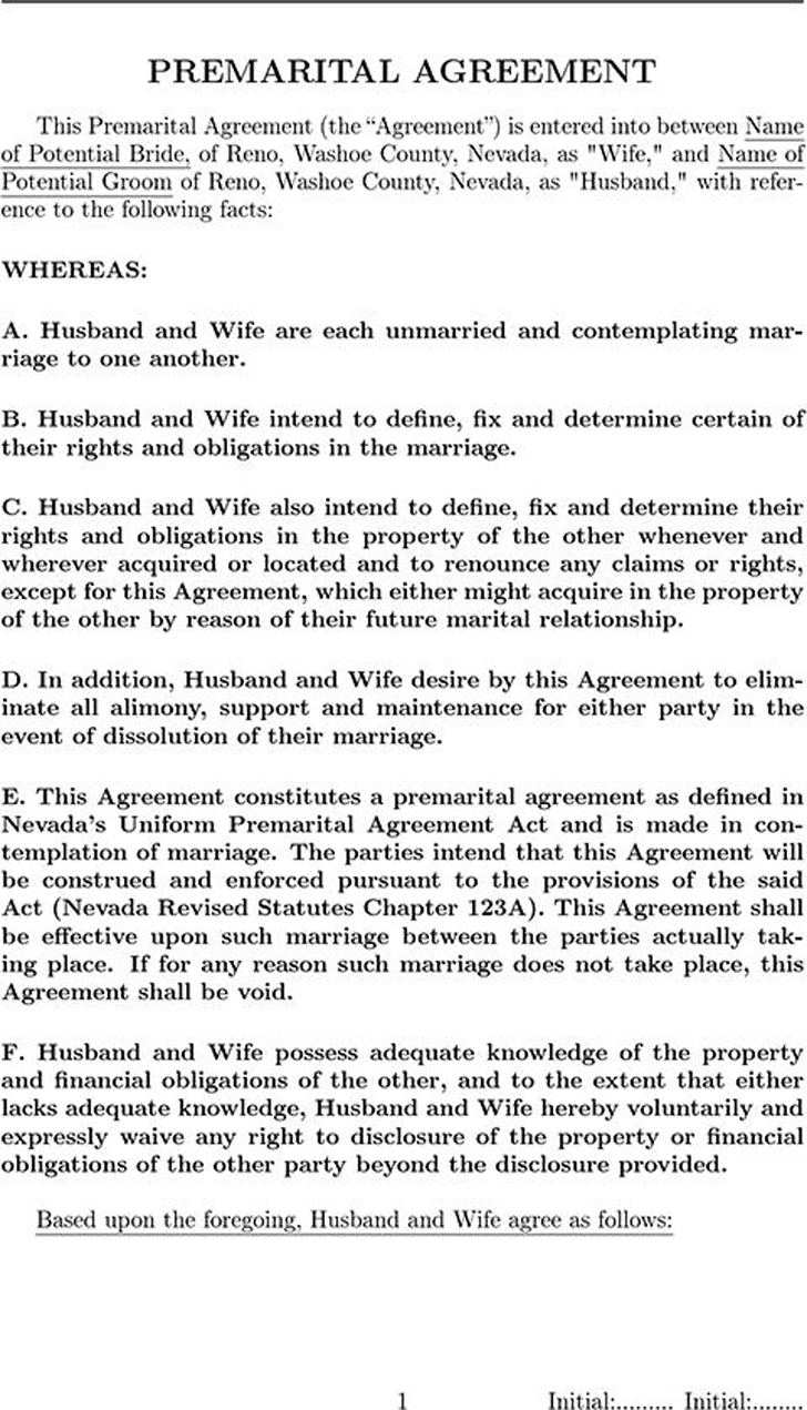 Prenuptial Agreement 2
