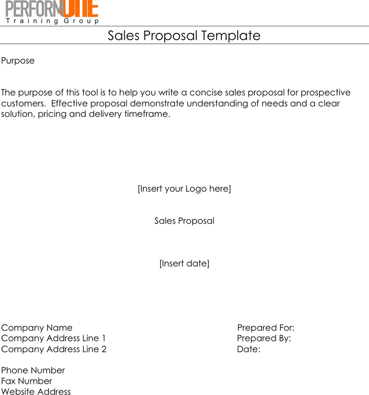 Sales Proposal Template 1