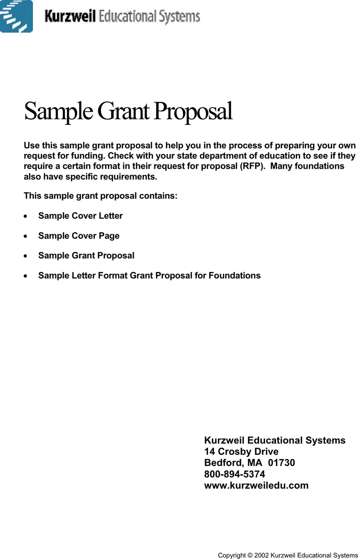 Sample Grant Proposal 2