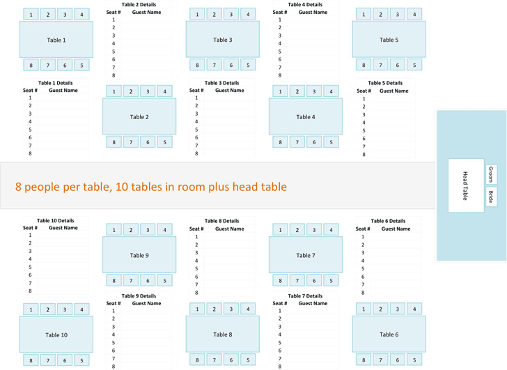 Seating Chart Template 2