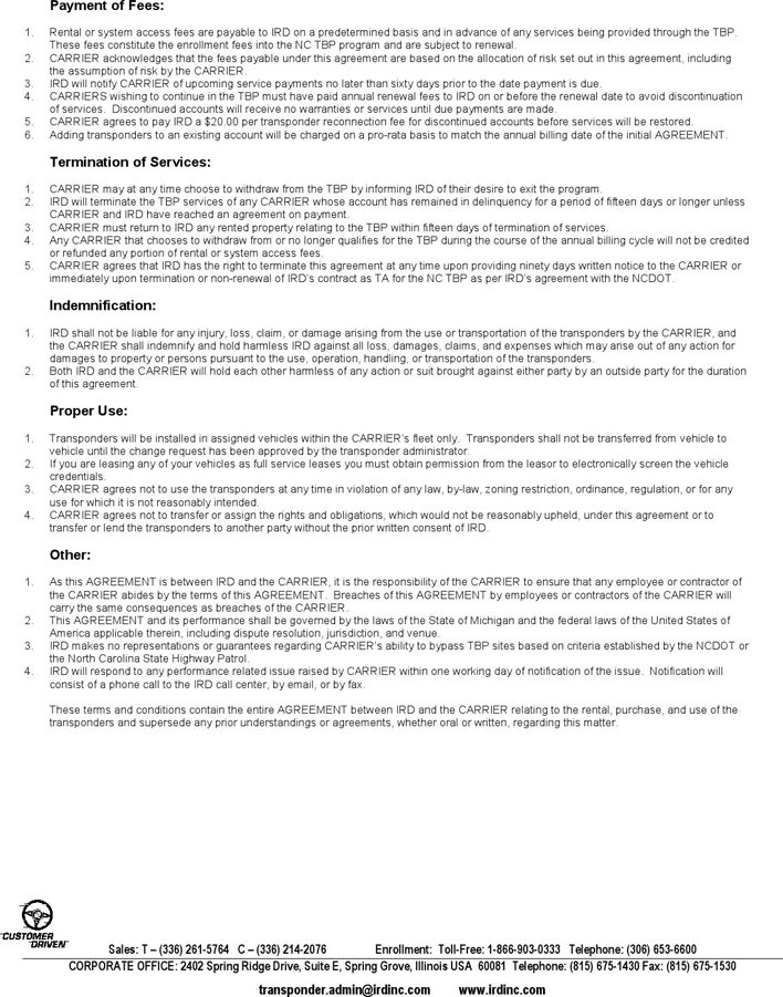 Service Agreement Template 3 Page 2