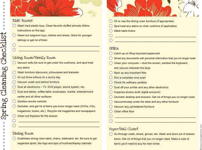 Spring Cleaning Checklist 3 Page 3