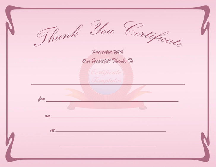Thank You Certificate 2