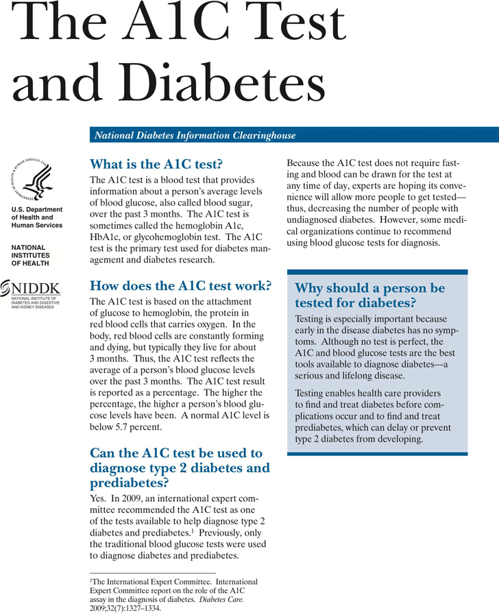The A1C Test And Diabetes