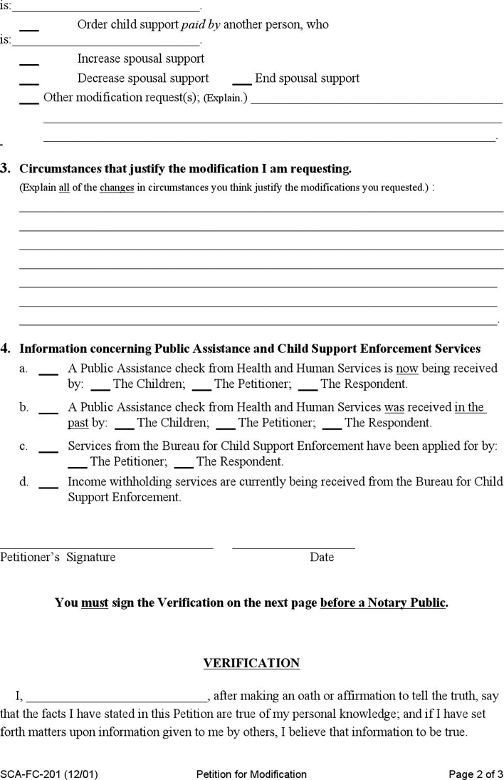 Virginia Child Custody Form Page 2