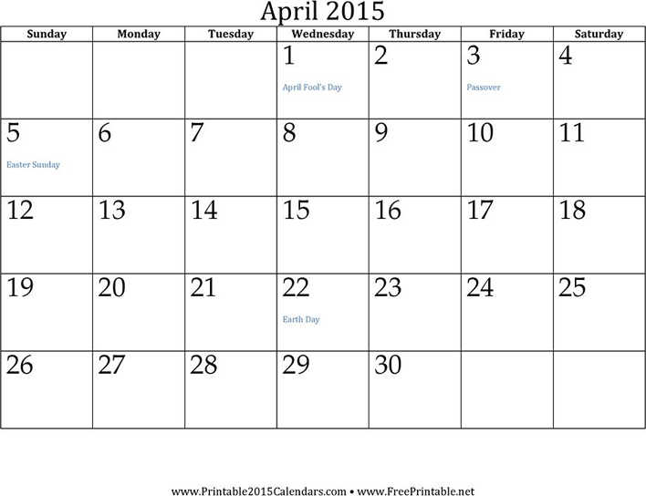 12 Month Calendar 2015 2 Page 4