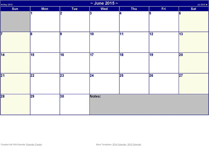 12 Month Calendar 2015 3 Page 6