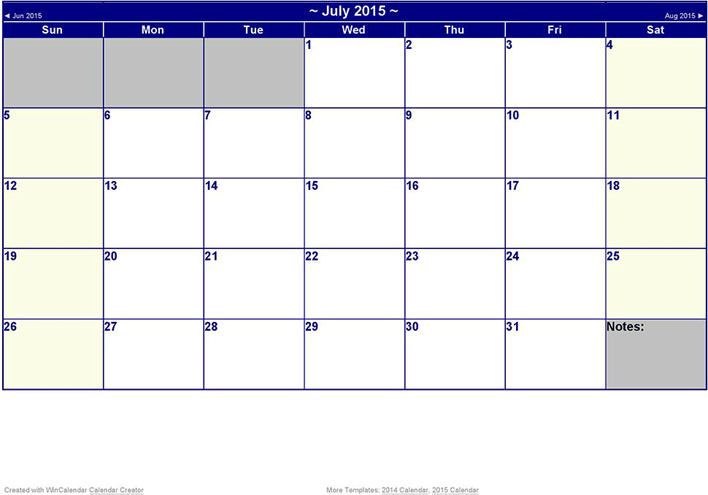 12 Month Calendar 2015 3 Page 7
