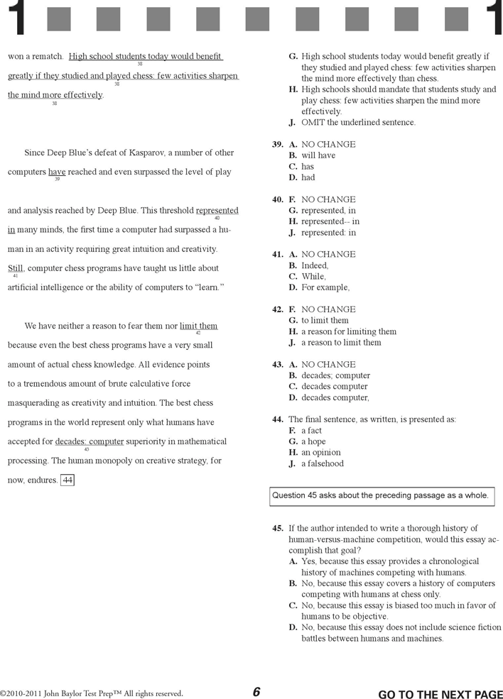 ACT Sample Test Template 2 Page 7