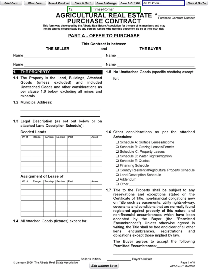 free-alberta-agricultural-real-estate-purchase-contract-form-pdf