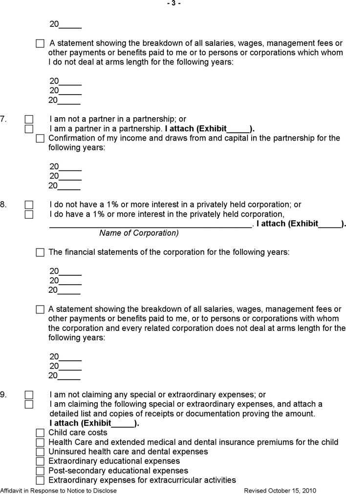 Alberta Response to Notice to Disclose/Application Form Page 7