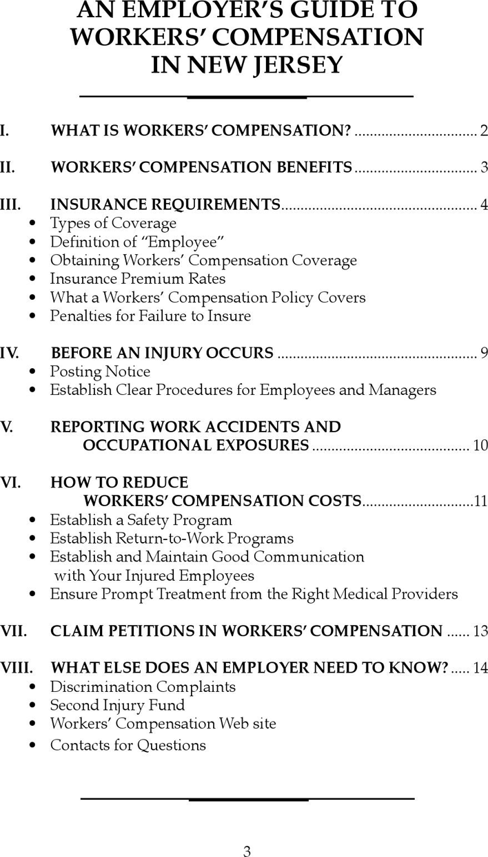 An Employer's Guide To Workers' Compensation in New Jersey Page 4