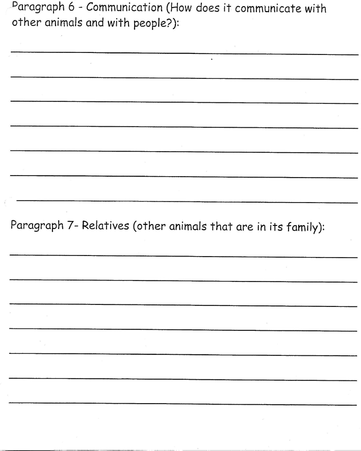 Animal Report Format Page 5