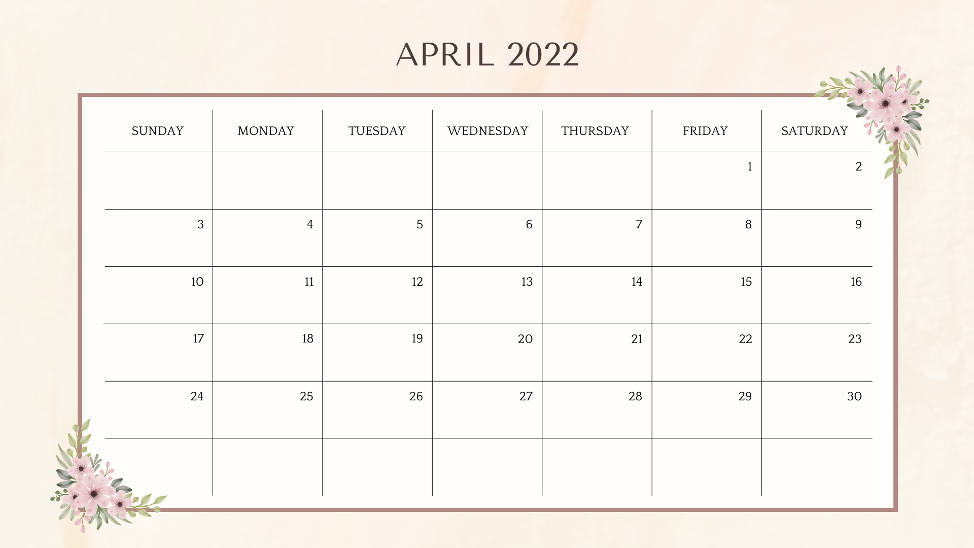 12 Month Calendar 2022 1 Page 4