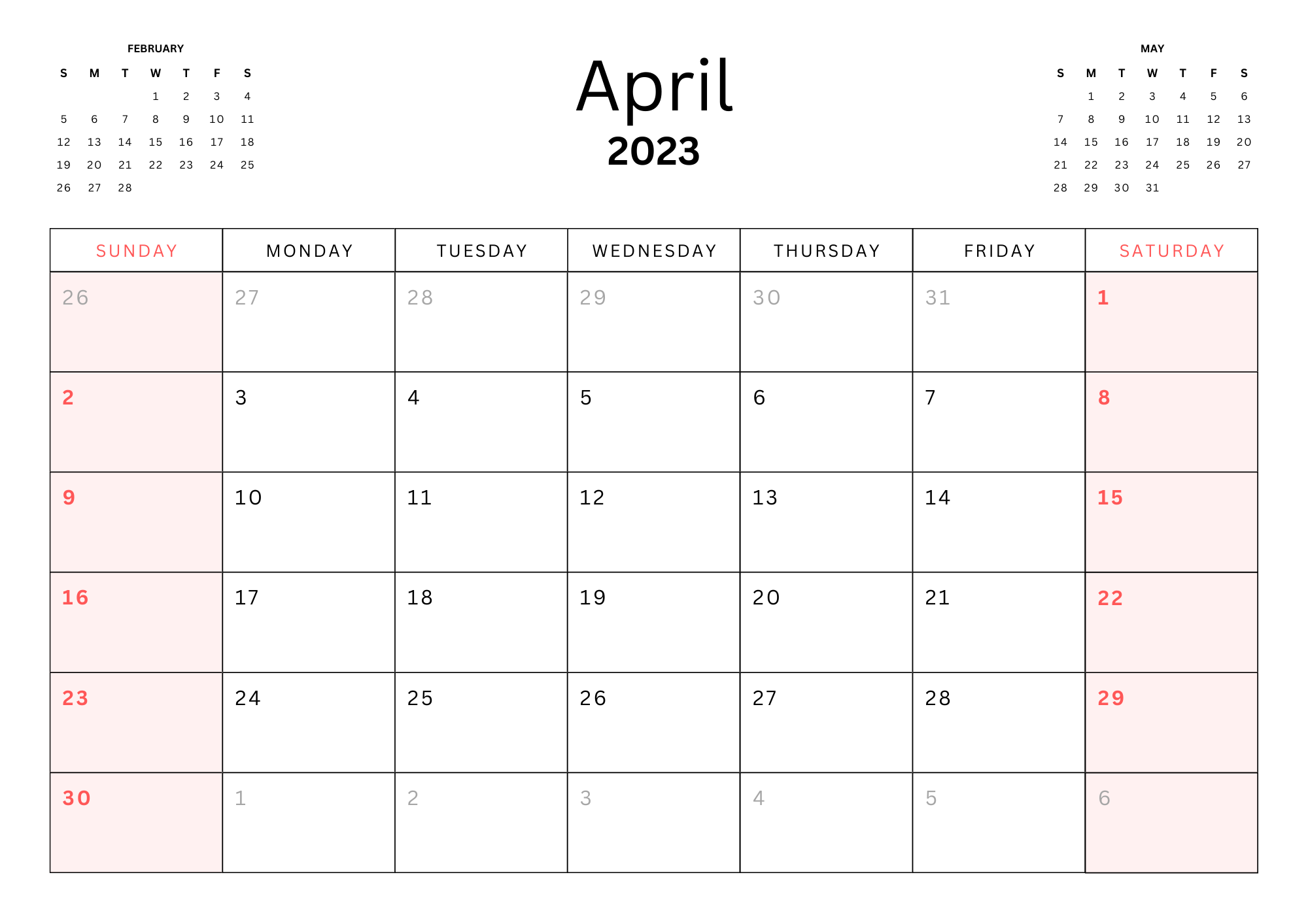 12 Month Calendar 2023 3 Page 4
