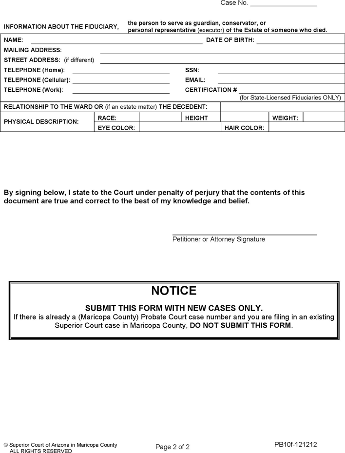 Arizona Small Estate Affidavit Form Page 7