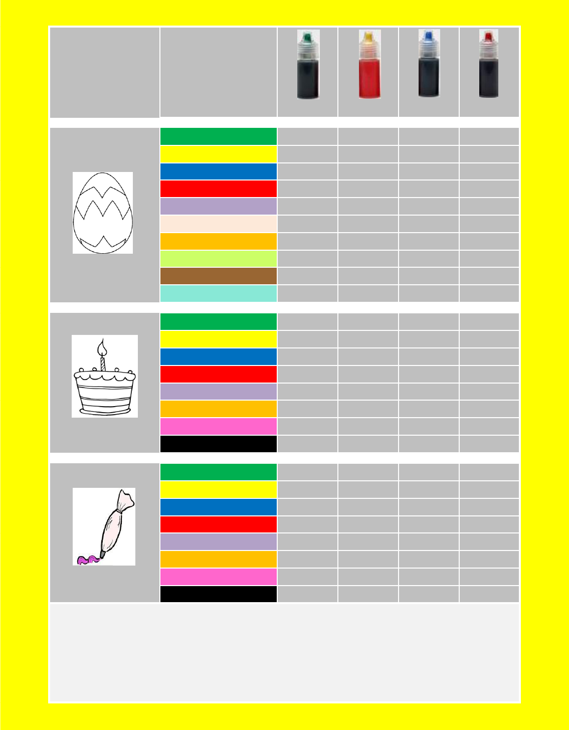 Food Coloring Chart - 9+ Free PDF Documents Download