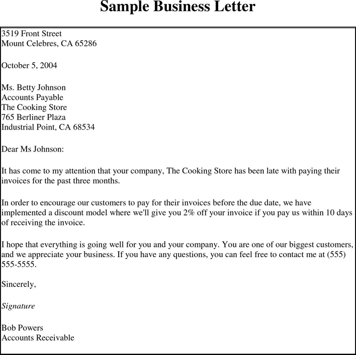 Business Letter Examples Page 7
