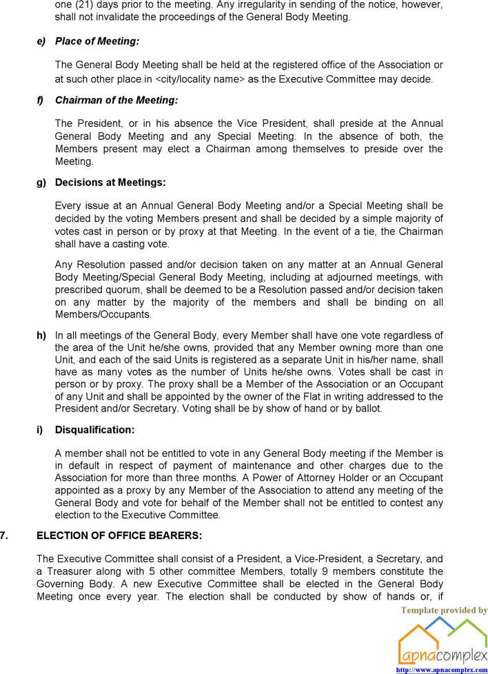 Bylaws Template 2 Page 6